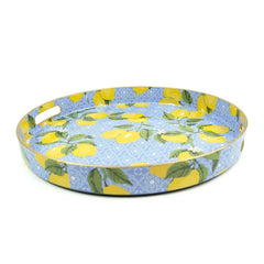 8 Oak Lane Lemon Round Tray