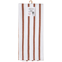 Basketweave Chestnut Brown Dishtowel