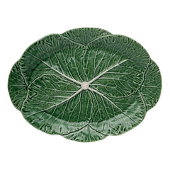 Bordallo Pinheiro Cabbage Green Oval Platter, Large