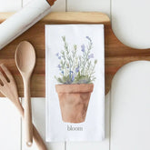 Bloom Floral Tea Towel - Stonewashed Cotton