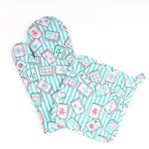 8 Oak Lane Mahjong Stripe Oven Mitt Set