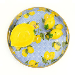8 Oak Lane Lemon Round Tray