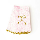 8 Oak Lane Pink Bow Toile Paper Guest Towel Packs
