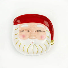 8 Oak Lane Red Santa Dessert Plate