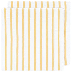 Basketweave Lemon Yellow Dishcloths Set of 2