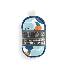 Blue Orange Poppy Absorbent Reversible Sponges Set of 2