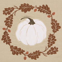 Autumn Pumpkin Embellished Dishtowel