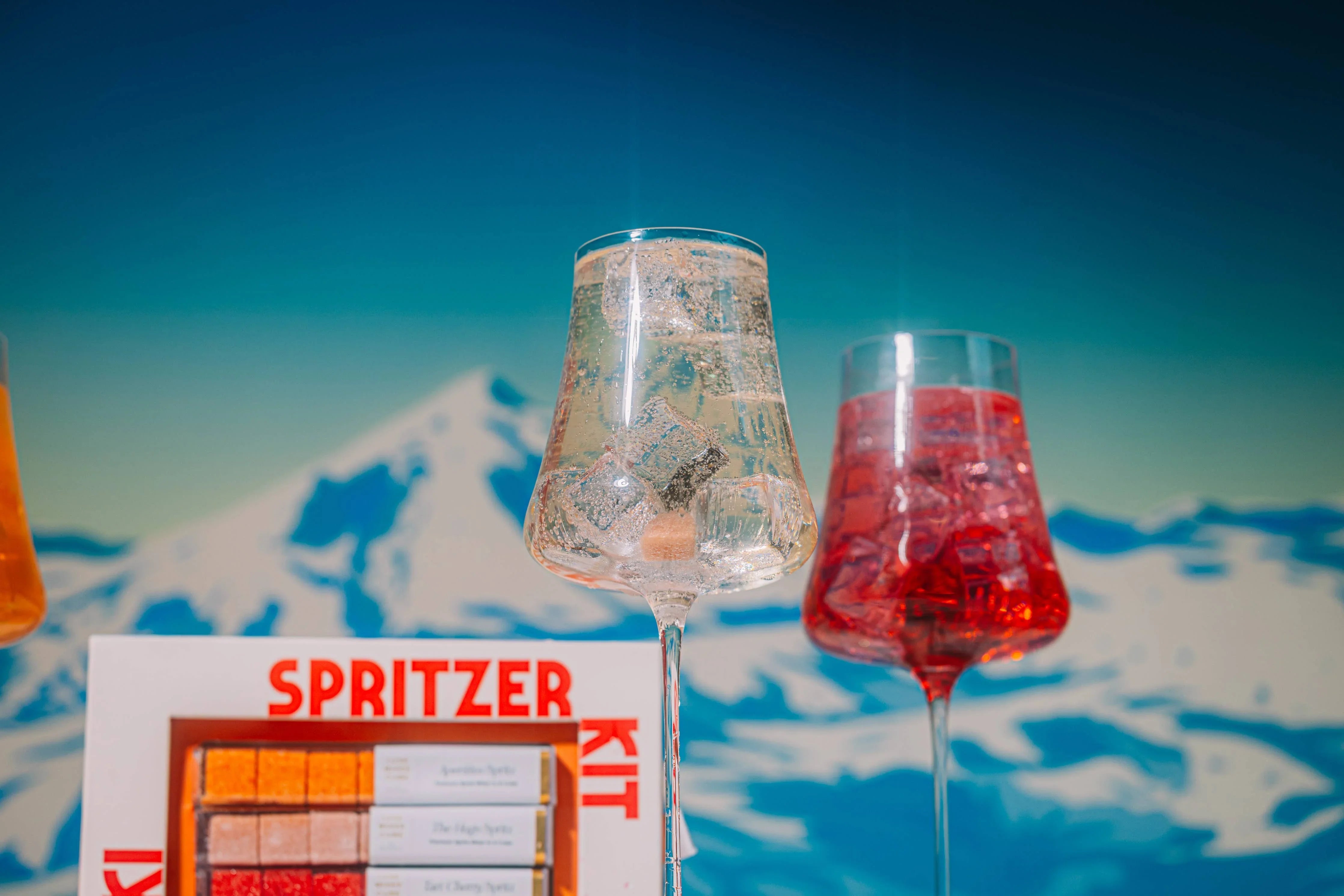 Après-Ski Spritzer Mixer Cube Trio for Champagne/Wine
