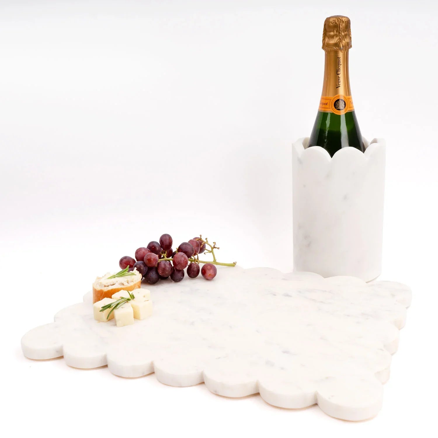 8 Oak Lane Scalloped Marble Wine Chiller