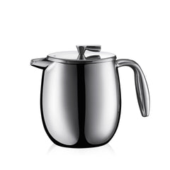 Bodum Columbia French Press Coffee Maker, 4 Cup / 17 oz | Double Wall Stainless Steel