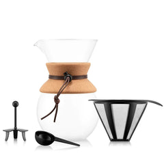 Bodum Pour Over Coffee Maker with Permanent Filter, 34 oz / 1.0 L