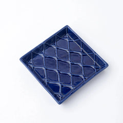 8 Oak Lane Navy Textured Beverage Napkin Tray