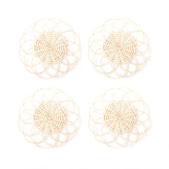 8 Oak Lane Natural Rattan Coaster Set