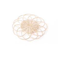 8 Oak Lane Natural Rattan Coaster Set
