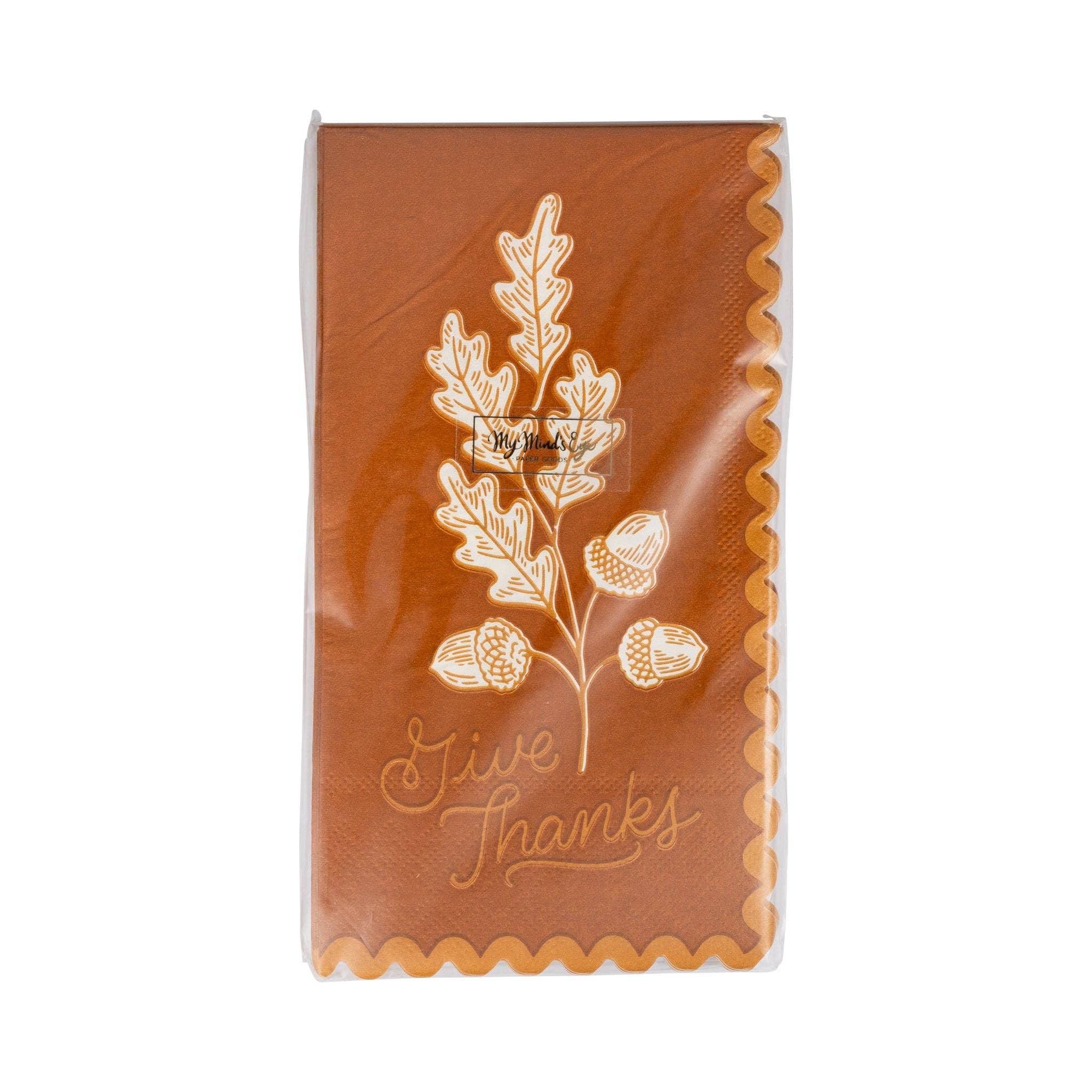 Acorns Give Thanks Dinner Napkin