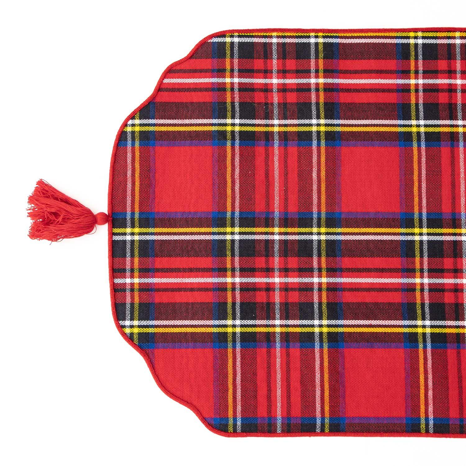 8 Oak Lane Nutcracker Toile Reversible Tassel Table Runner