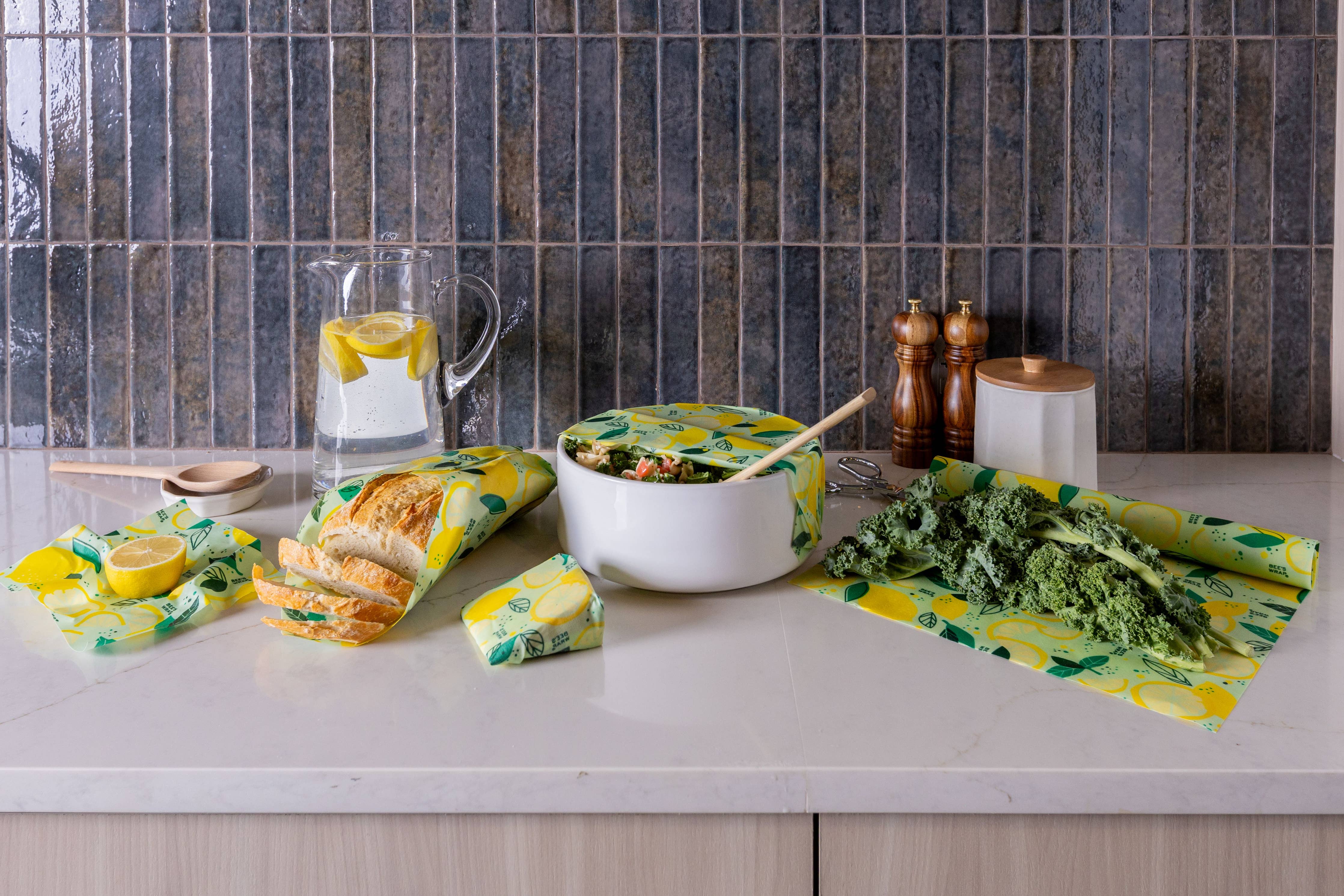 Bee's Wrap Beeswax Reusable Bread Wrap — Fresh Squeeze Print