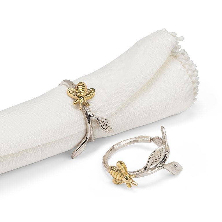 Bee on Branch Napkin Ring-2"D