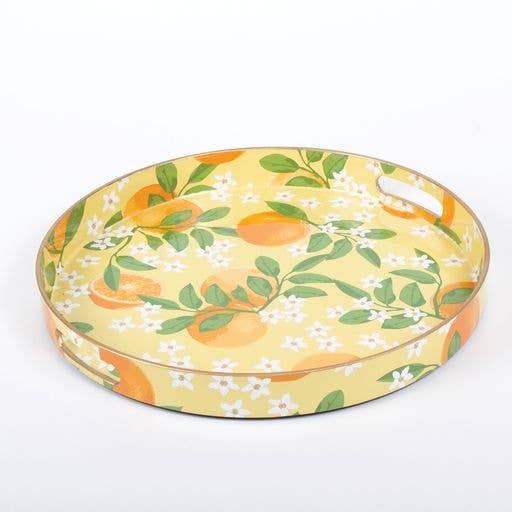 8 Oak Lane Orange Grove Round Tray