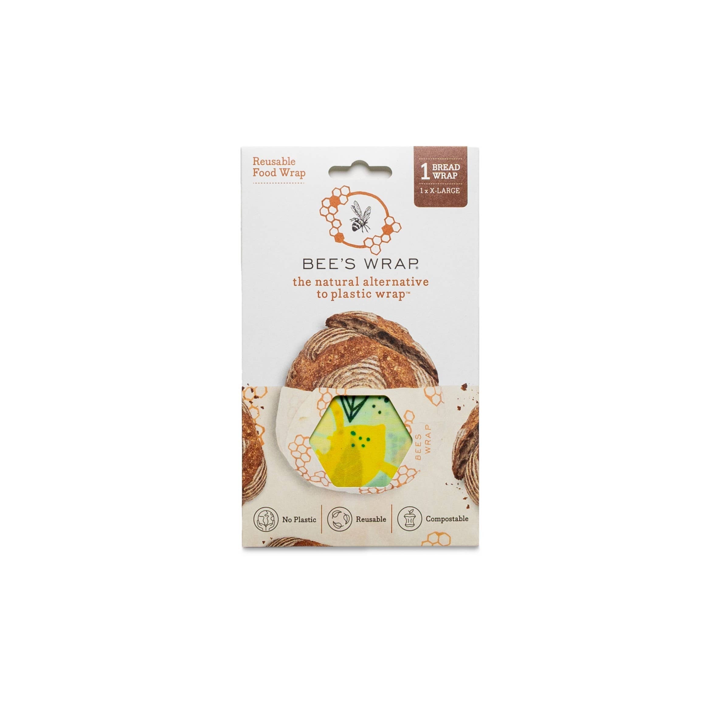 Bee's Wrap Beeswax Reusable Bread Wrap — Fresh Squeeze Print