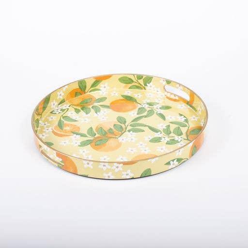 8 Oak Lane Orange Grove Round Tray
