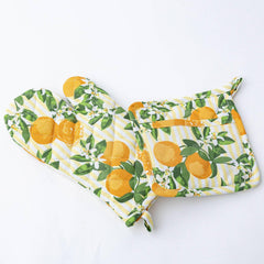 8 Oak Lane Orange Blossom Oven Mitt Set