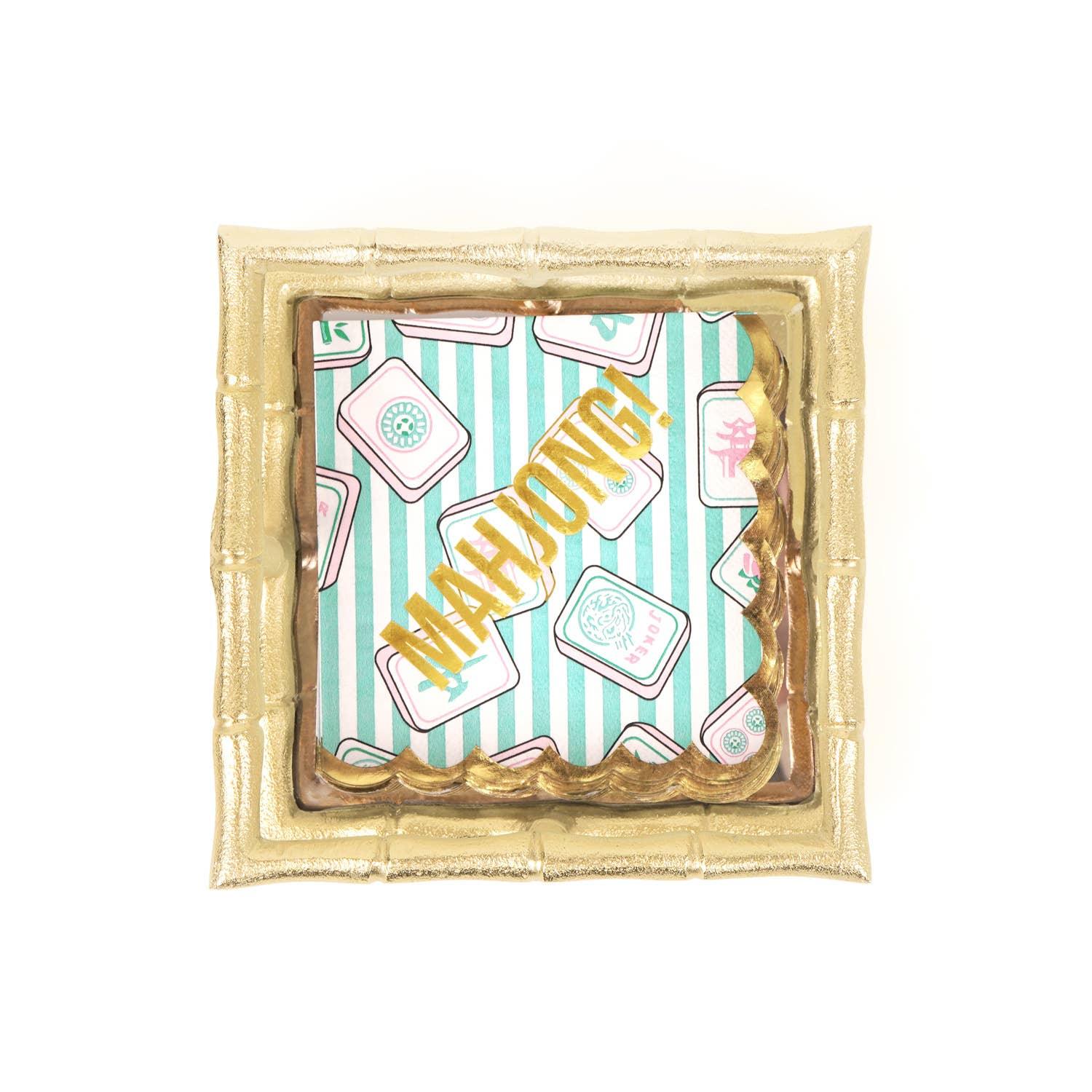 8 Oak Lane Mahjong Stripe Paper Beverage Napkin Packs