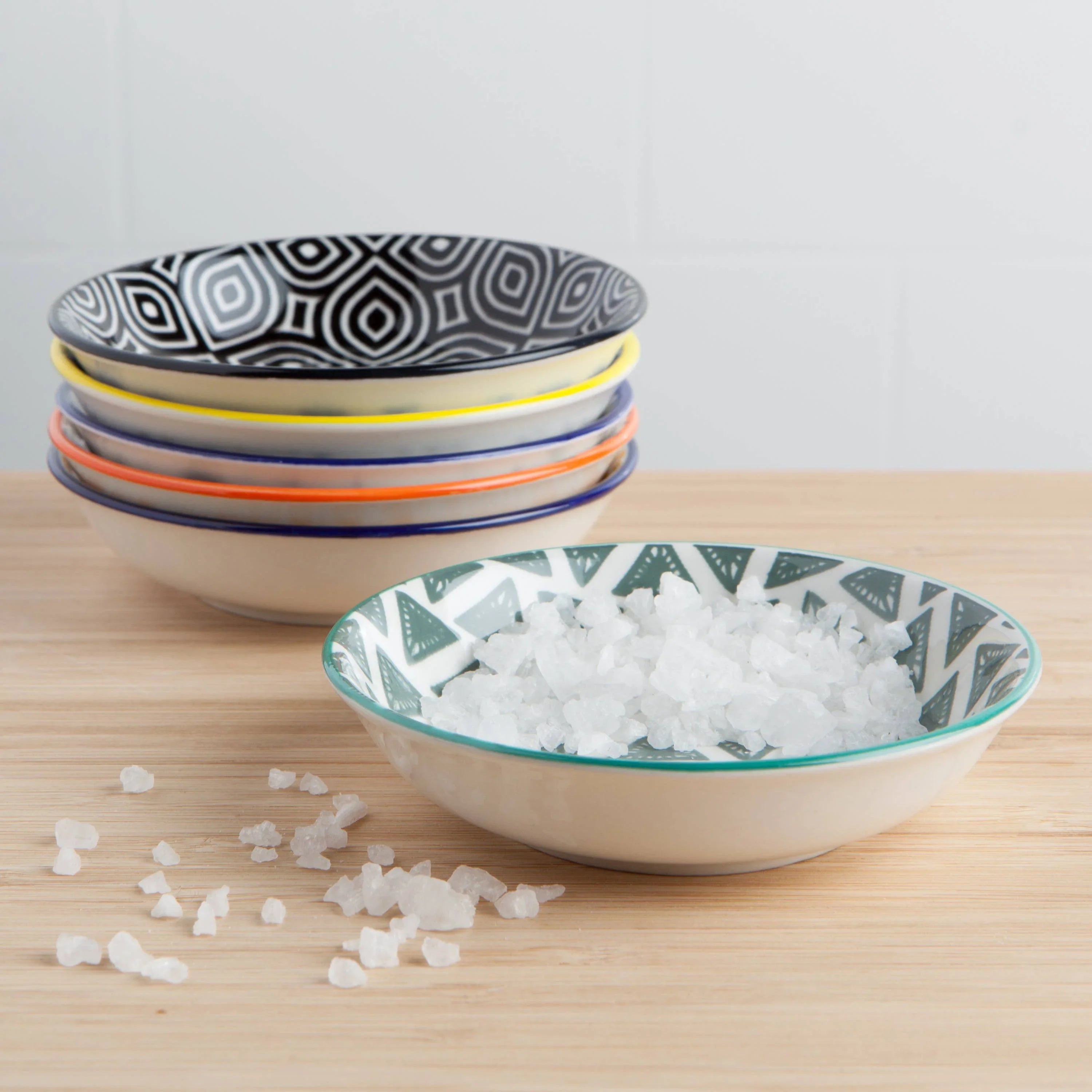 Bits & Dots Multi-Color Pinch Bowls Set of 6