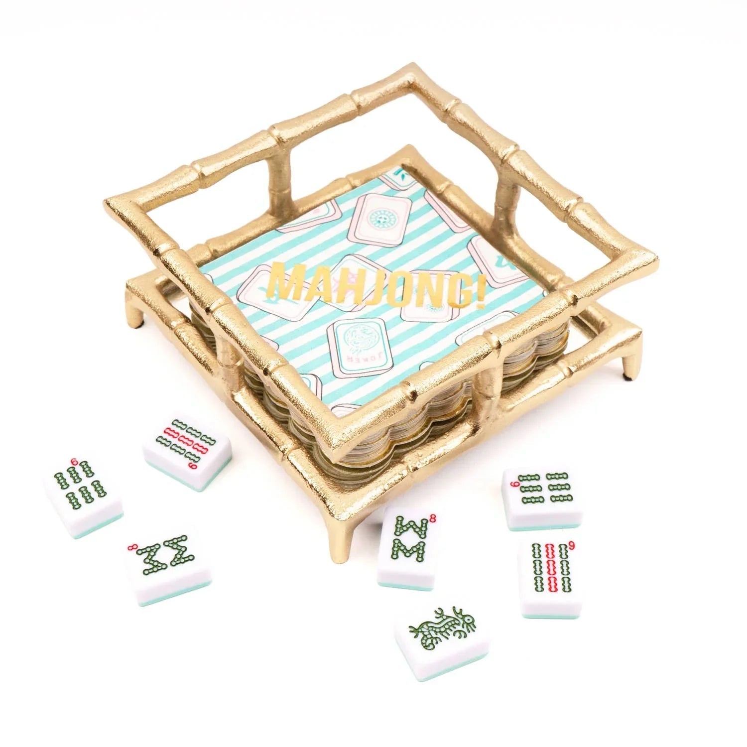 8 Oak Lane Mahjong Stripe Paper Beverage Napkin Packs