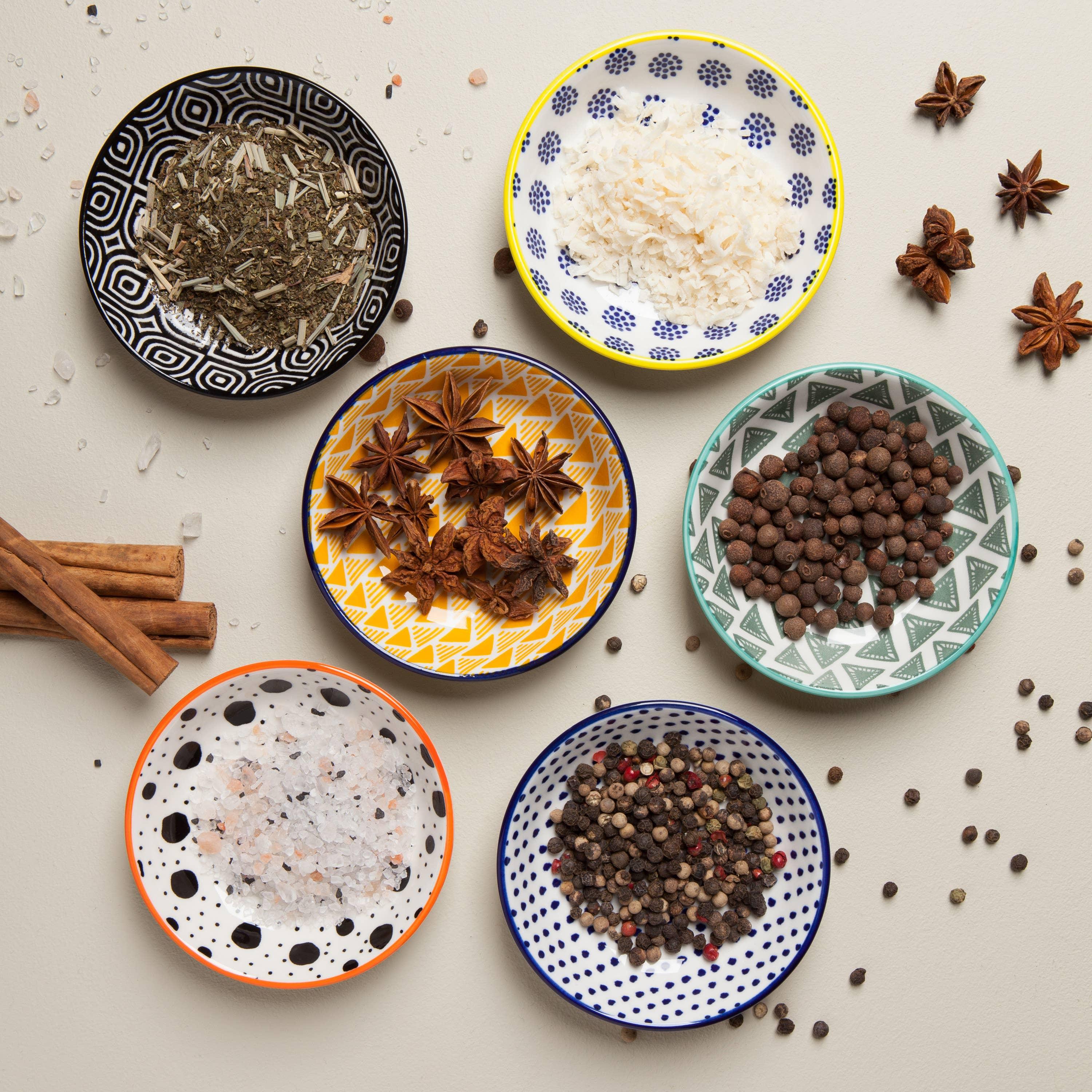 Bits & Dots Multi-Color Pinch Bowls Set of 6