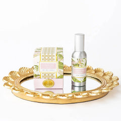 8 Oak Lane Gold Scalloped Oval Mirrored Vanity Tray