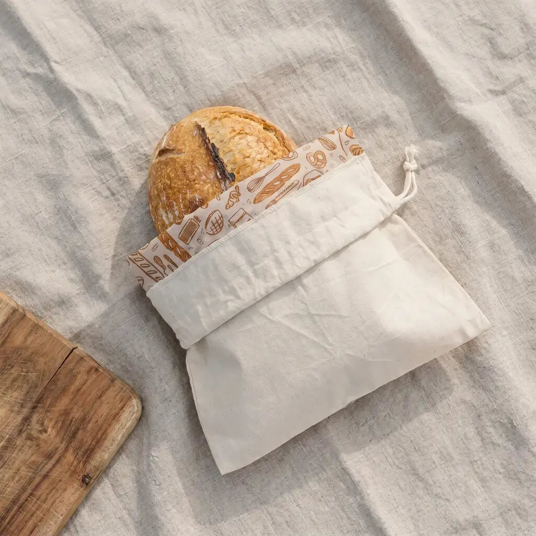 Bee's Wrap Reusable Beeswax Lined Artisan Bread Bag — Natural