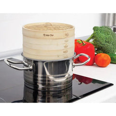 Bamboo Steamer with Lid, 10"
