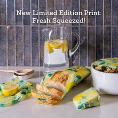 Bee's Wrap Beeswax Reusable Bread Wrap — Fresh Squeeze Print