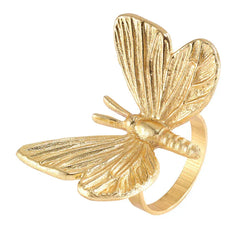 Bodrum Butterfly Napkin Ring Gold