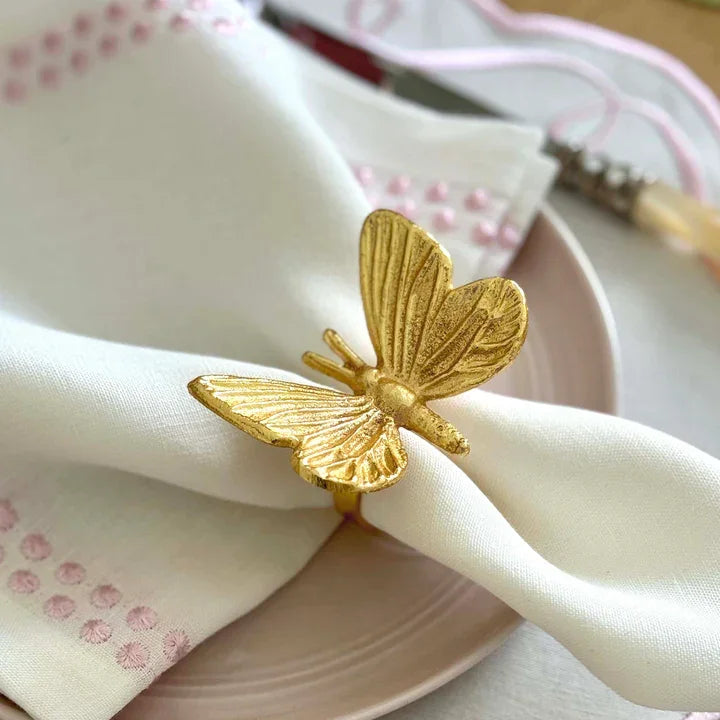 Bodrum Butterfly Napkin Ring Gold