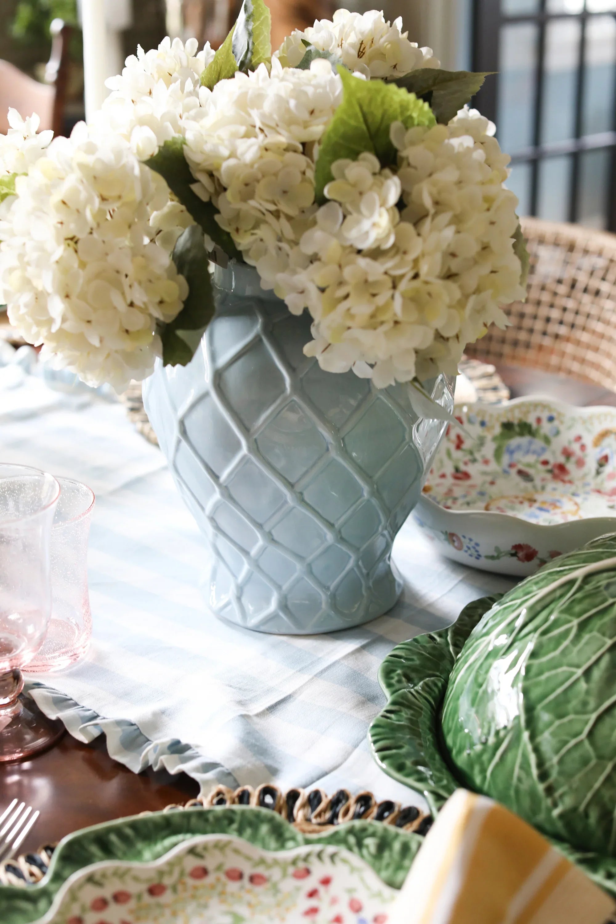 8 Oak Lane Light Blue Textured Ginger Jar - Extra Large