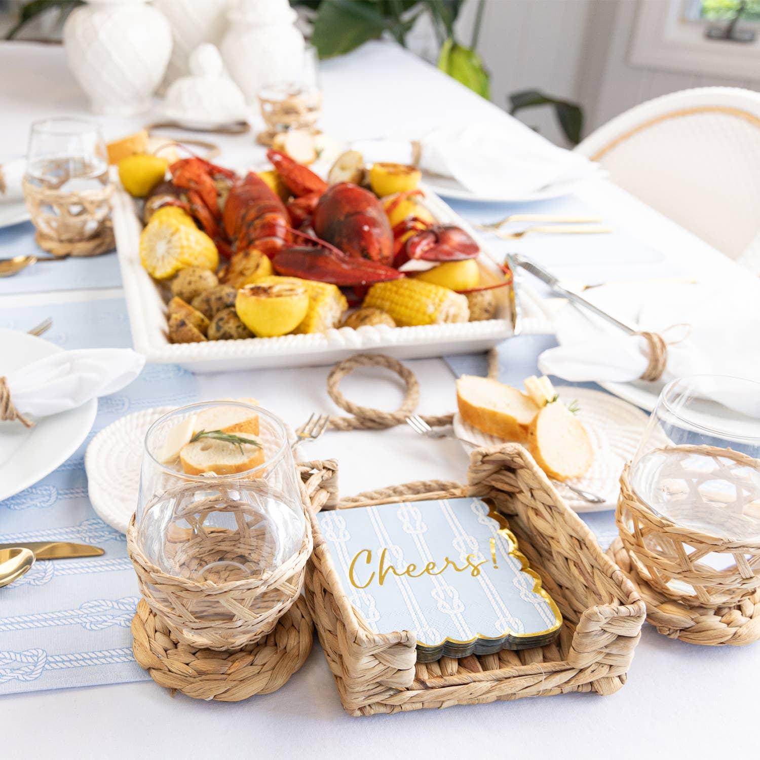 8 Oak Lane Natural Woven Coaster Set of 4