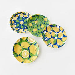 180 Degrees Lemon Melamine Plates 9" — Set of 4 Assorted