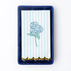 8 Oak Lane Navy Textured Guest Towel Tray