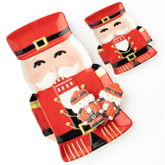 8 Oak Lane Red Nutcracker Platter