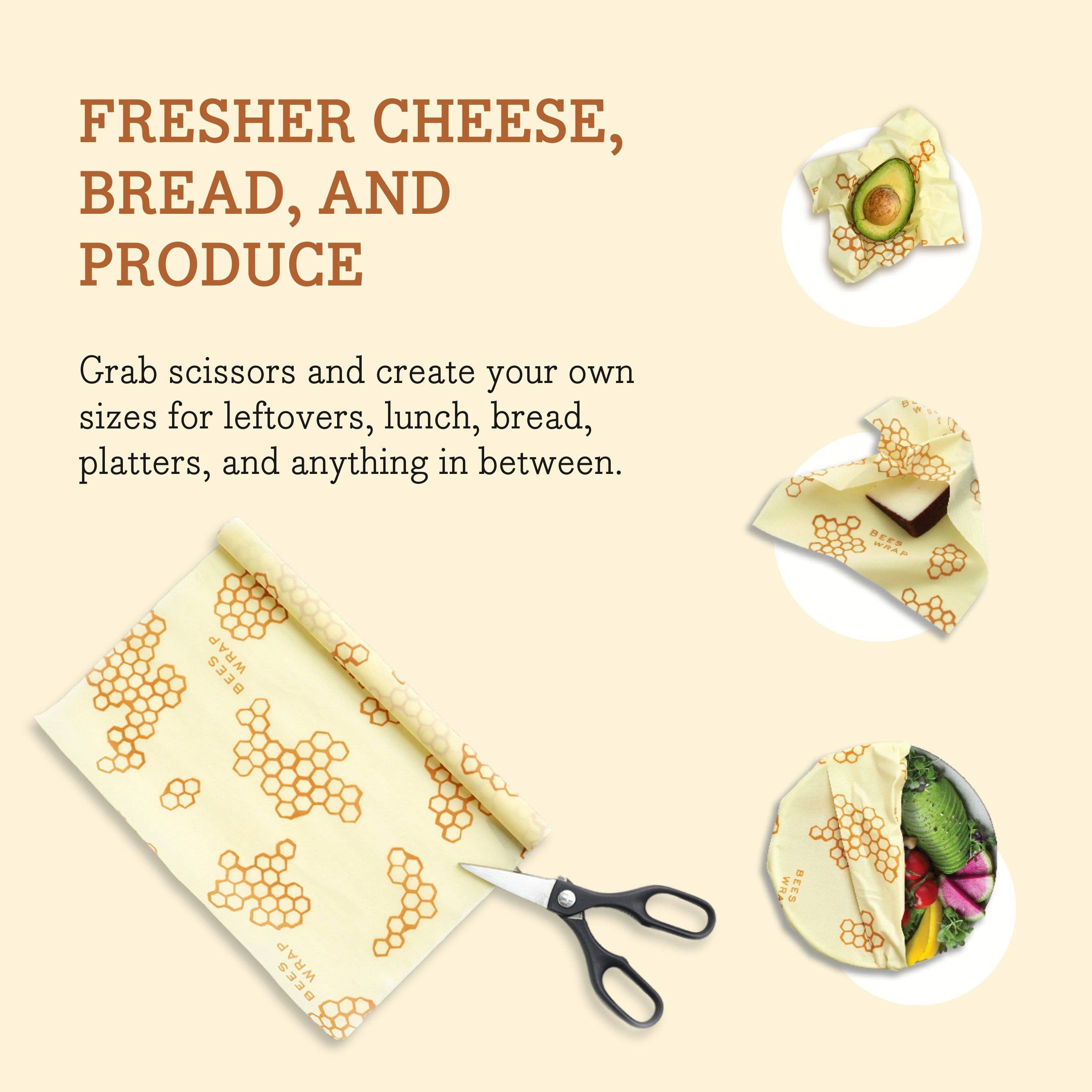 Bee's Wrap Reusable Beeswax Food Wrap Roll — Fresh Squeeze