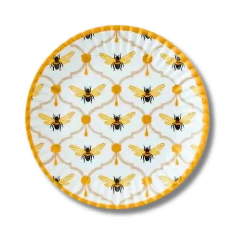 180 Degrees Busy Bees Melamine Plates 6" — Set of 4