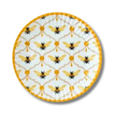 180 Degrees Busy Bees Melamine Plates 6" — Set of 4