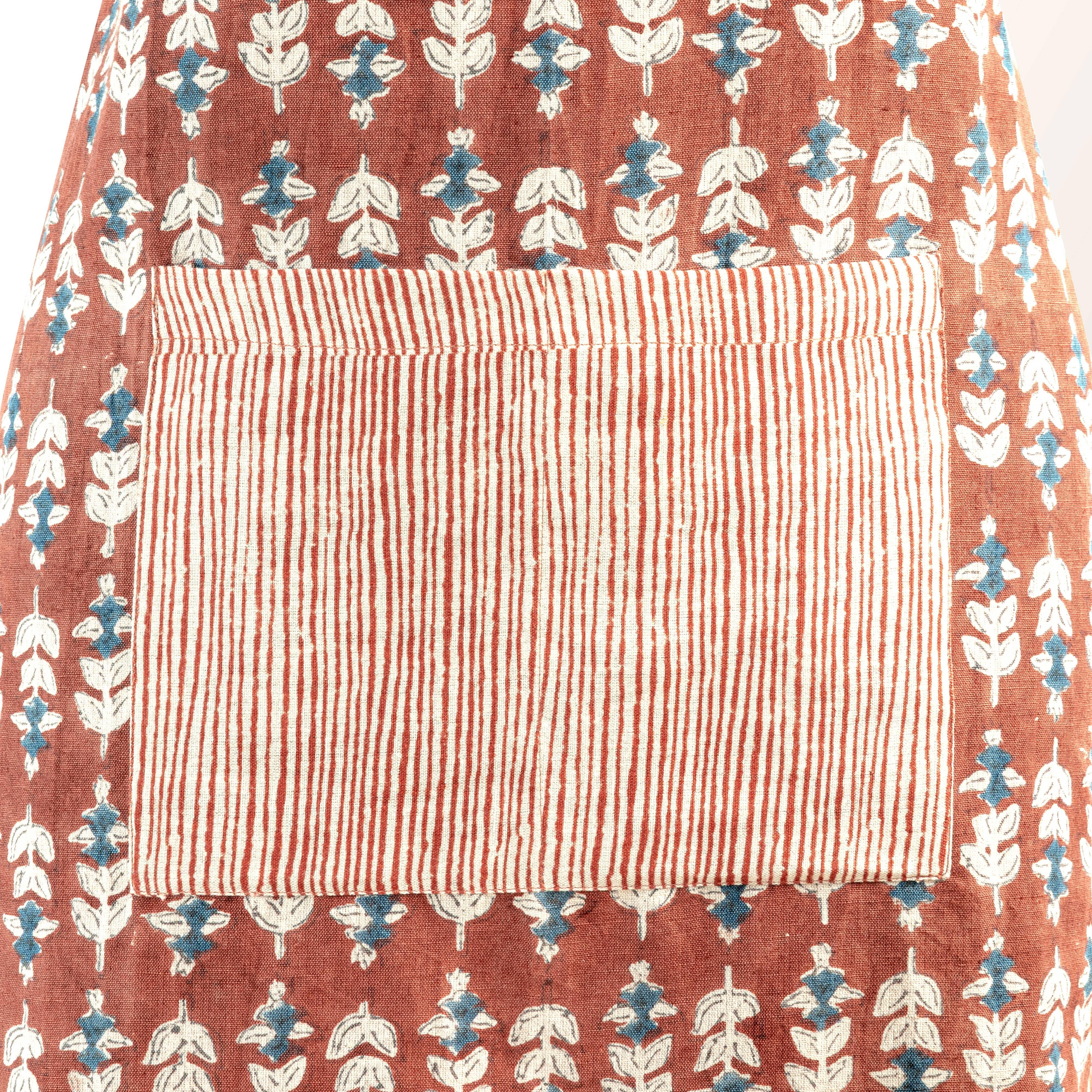 Blossom Block Print Apron