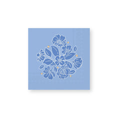 BELLE BLUE ELEGANT FLORAL COCKTAIL NAPKINS