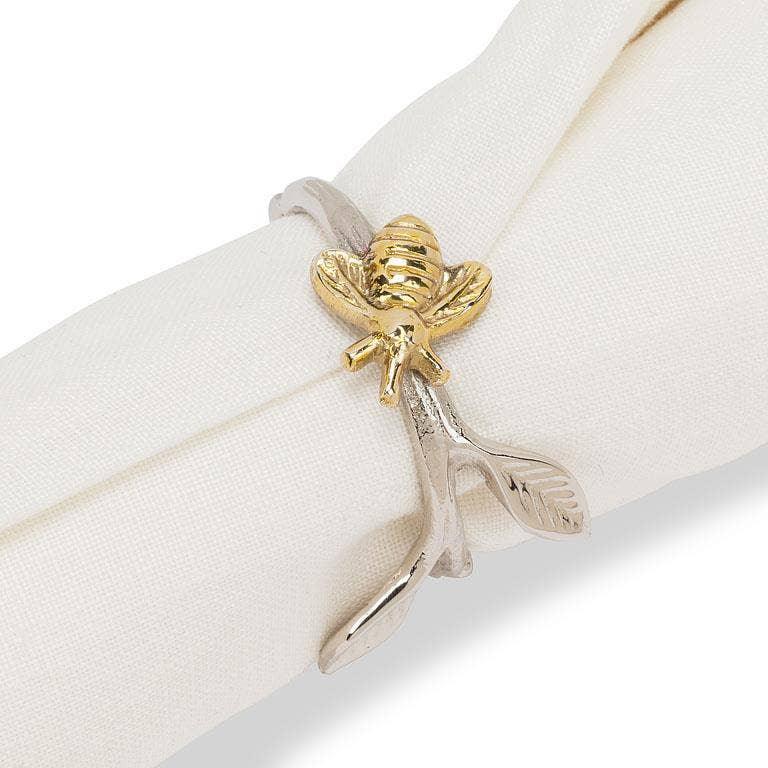 Bee on Branch Napkin Ring-2"D