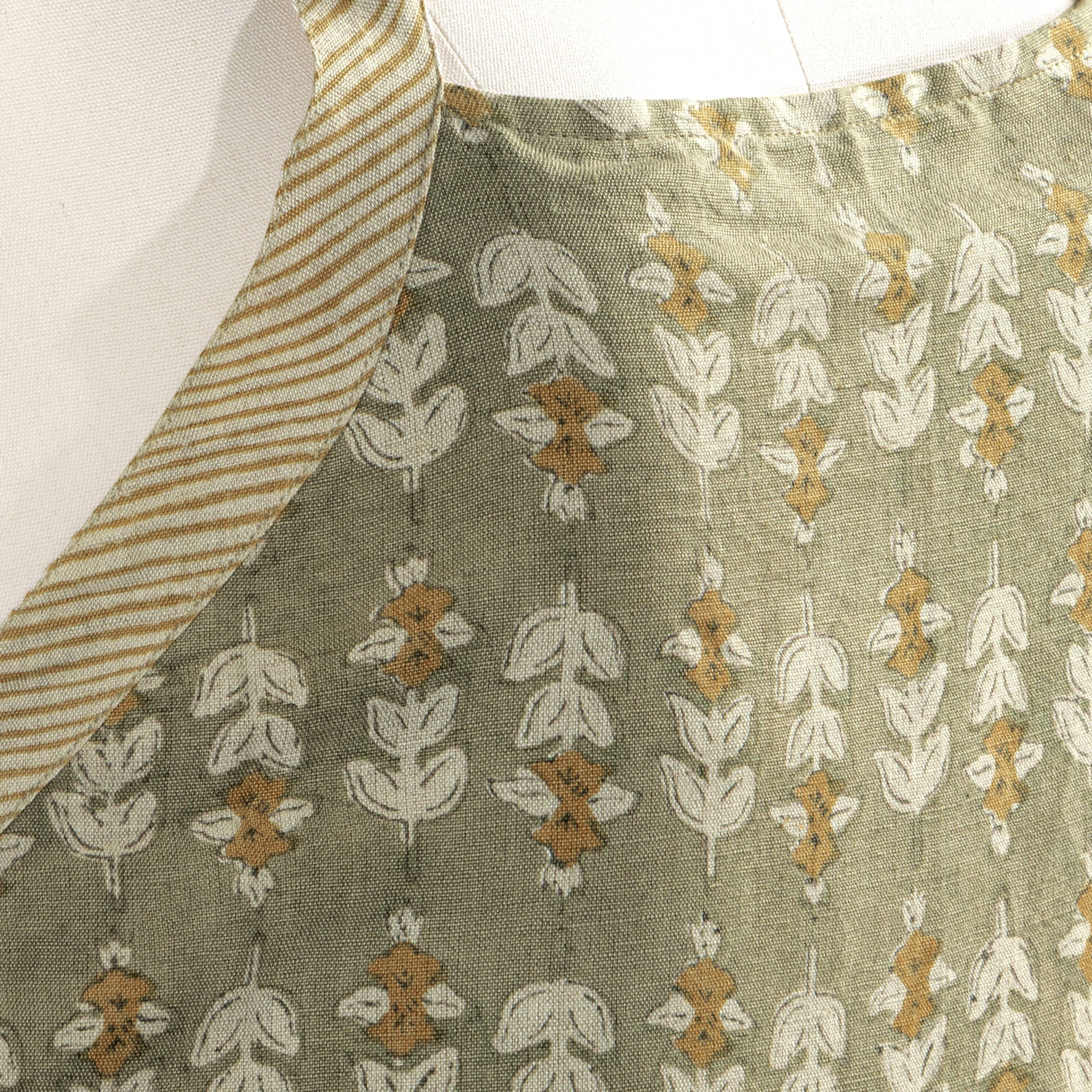 Blossom Block Print Apron