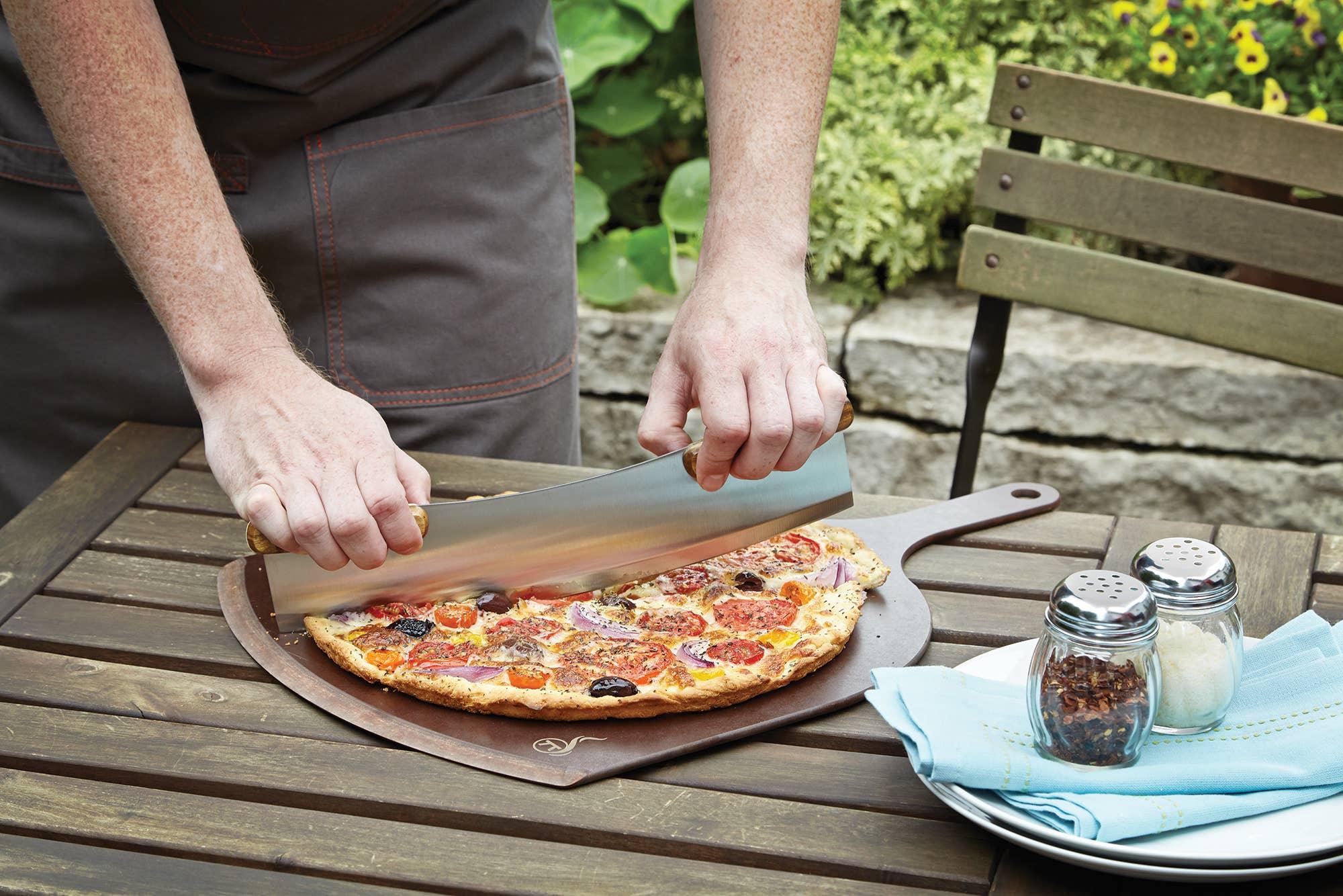 Acacia Pizza Cutter, Stainless Steel, 13" Blade
