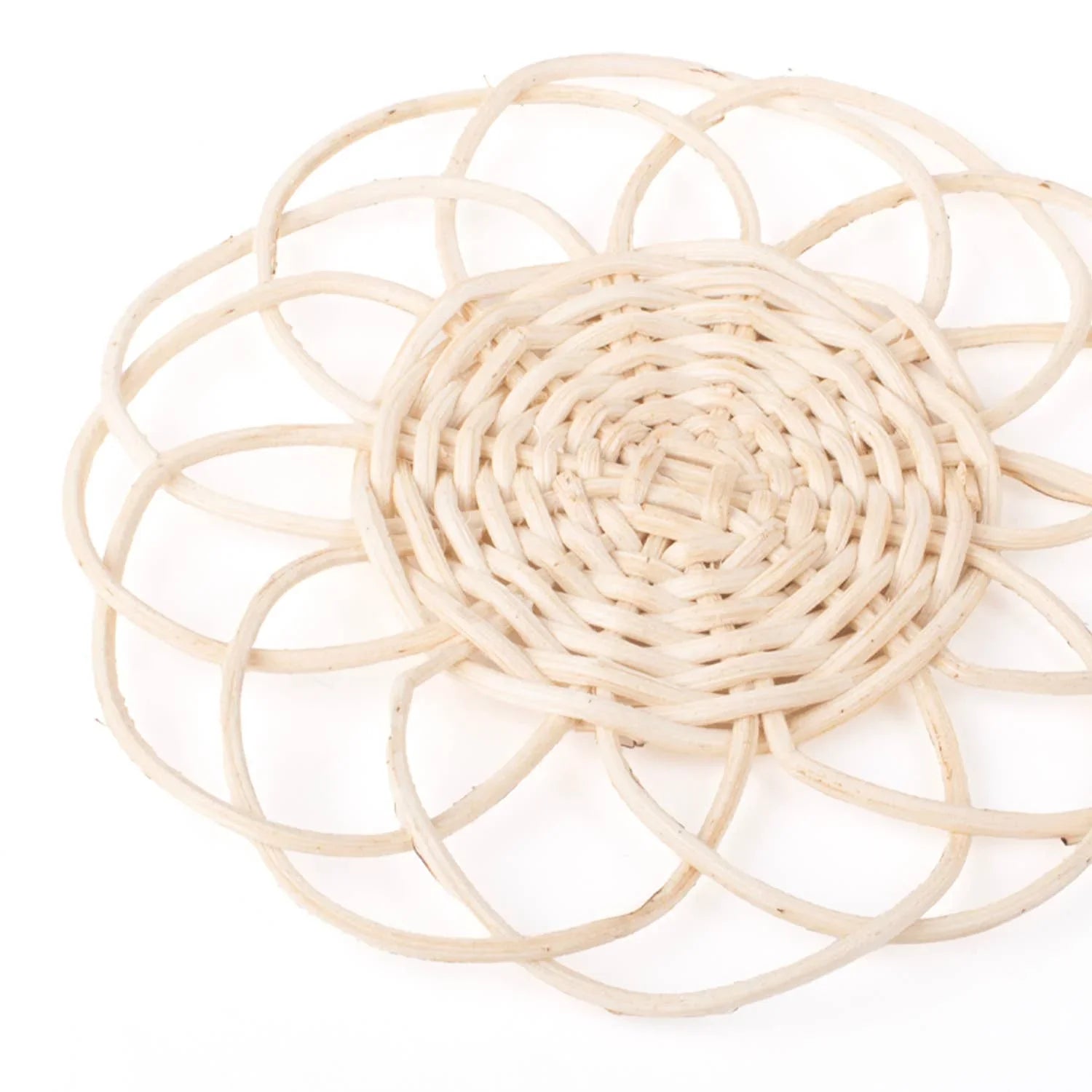 8 Oak Lane Natural Rattan Coaster Set
